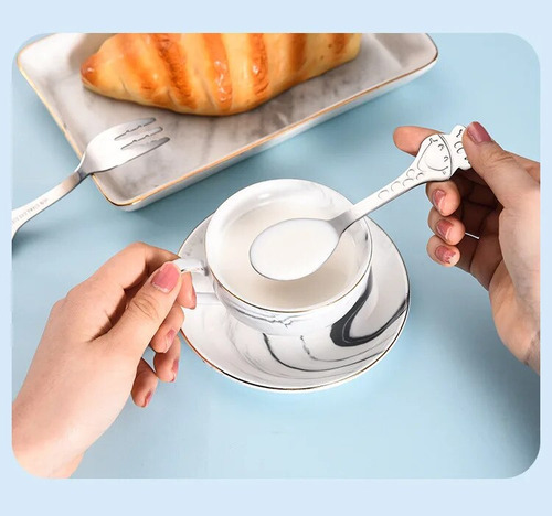 Hu Cuchara Y Tenedor Silver Deer, Elegante, Esencial Para