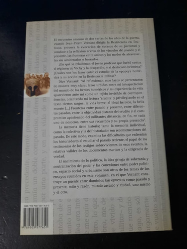 Atravesar Fronteras-jean-pierre Vernant-fondo De Cultura (Usado)