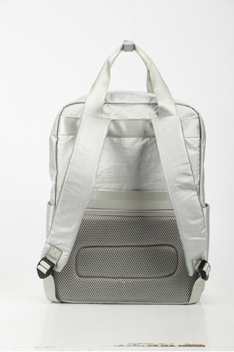 Bolso Tipo Tula Para Hombre Morral En Lona Encerada Color Plateado