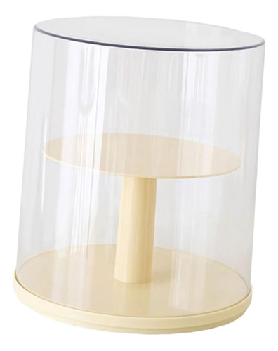 Estante De Almacenamiento Giratorio Con Soporte De Amarillo