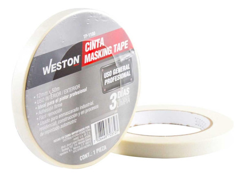  Cinta Masking Tape 12mm X 50m Weston Tp-1100