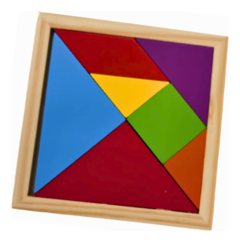 Encastre Rompecabezas Tangram De Madera Didáctico