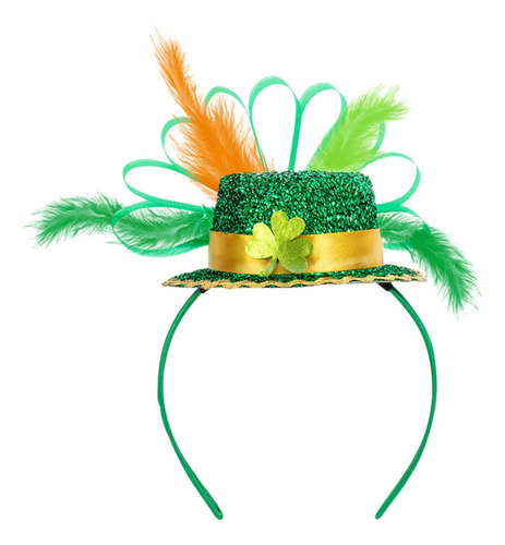 Diadema Del Día De San Patricio, Sombrero De Plumas,