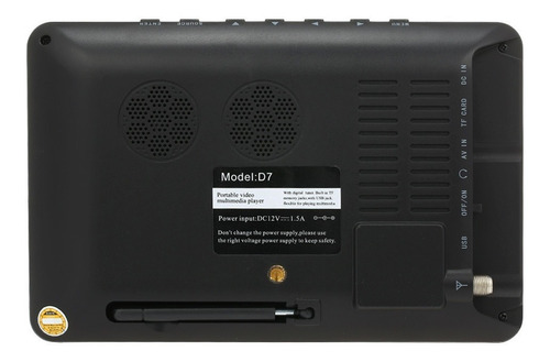 Imagen 6 de 6 de Leadstar Mini Televisor Analógico Digital Atsc De 7 Pulgadas
