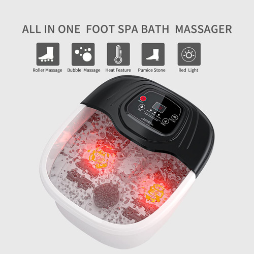 Rightmell Bañera De Masaje Para Pies Con Calor, Burbujas Y