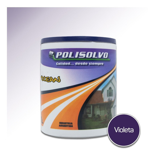 Latex Color 1 Litro Ocean Color Polisolvo Violeta