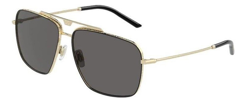 Dolce & Gabbana Dg2264 02/87 Square Shape Negro Dorado