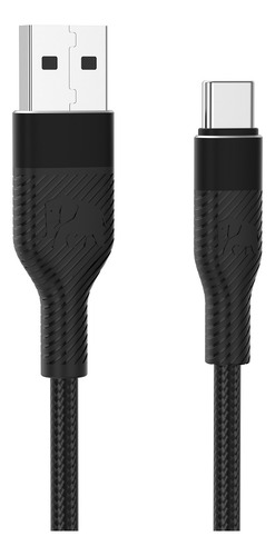 Cable De Carga Usb A Tipo C Negro De 1 M Para Android