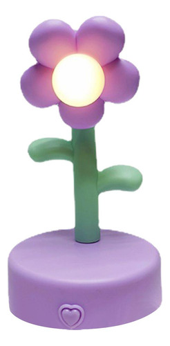 Lámpara De Mesa De Flores, Luz Nocturna, Con Pilas,