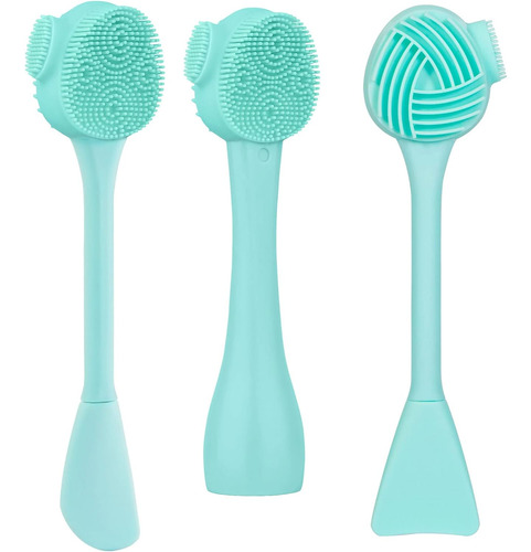 Silicone Facial Cleansing Brush 3 Pack, Beomeen 4 En 1 Pasad