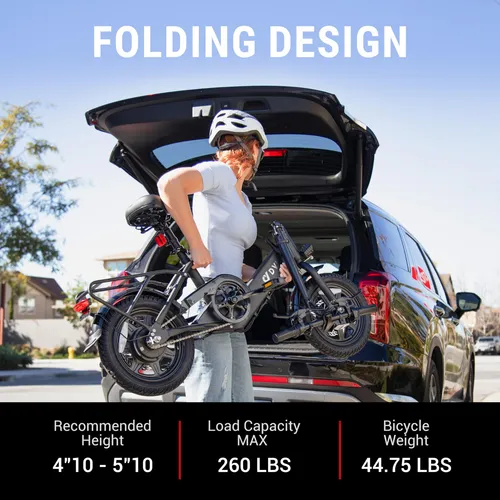 Bicicleta Eléctrica Plegable 14 Pulgadas 350 W 36 V 7.5 Ah