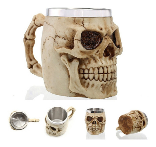 Jarro Calavera Craneo Mugs Tazon 400ml Cervecero