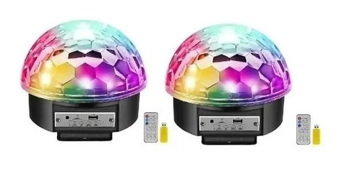 Pack X2 Magic Disco Rítmica/bola De Luces Con Puerto Usb