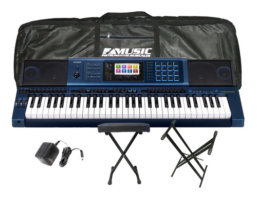 Combo Piano Electrico Casio Mzx500 + Soporte + Fuente  