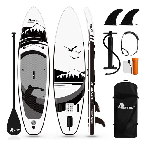 Anyoo Tabla Inflable De Stand Up Paddle 10'6 ×32 ×6  Con Acc