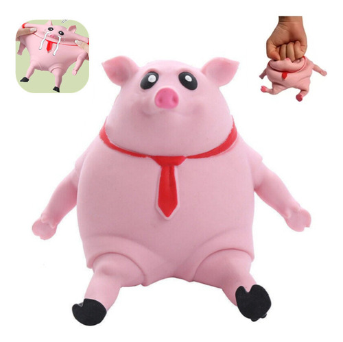 Juguete Antiestrés Rosa Piggy Squeeze