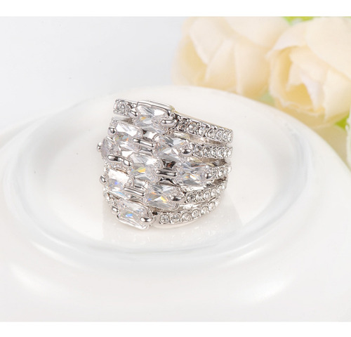 Anillo Blanco Bañado O Blanco