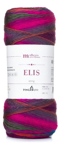 Fio Lã Elis 200g - Pingouin - Tricô Crochê Cor 9056 - Alegre