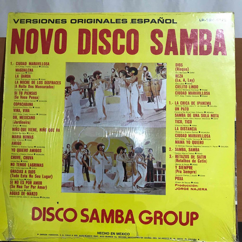 Disco Lp Disco Samba Club Novo Disco Samba (Usado)