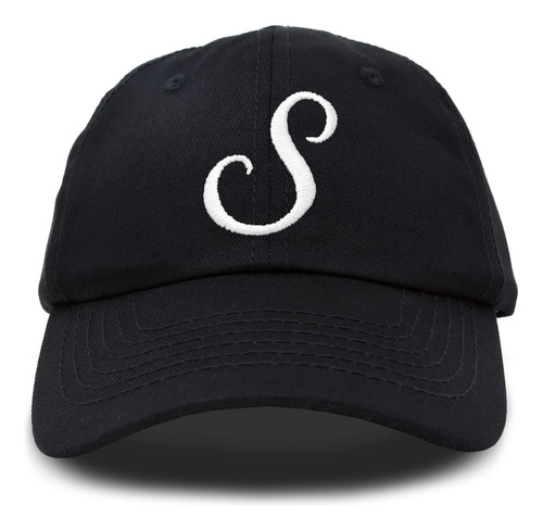 Dalix Initial Hat Letra S Negro Gorra De Béisbol Para Mujer 