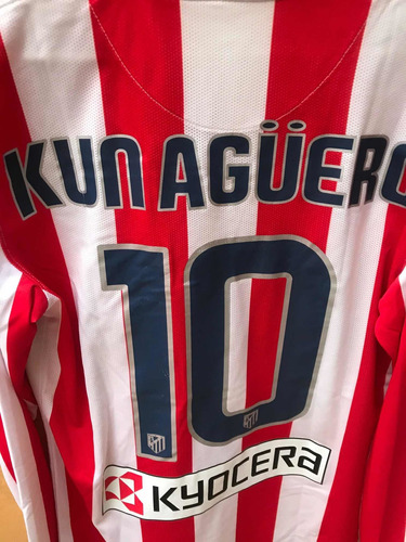 Camiseta Atletico De Madrid Kun Aguero Talle M 100% Original