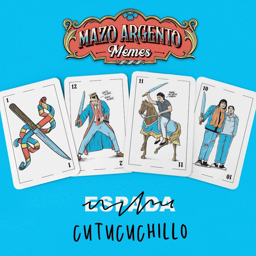 Mazo Argento Memes Juego De Cartas Truco Baraja