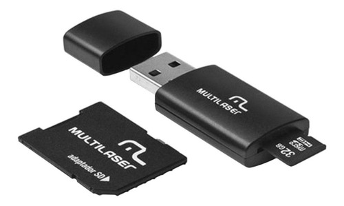 Cartão de memória Multilaser MC113 com adaptador SD 32GB