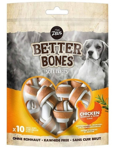 Zeus Better Bones Huesitos Para Perro Pollo Hierbas 219gr Np