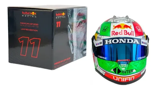 Casco Sergio Perez Red Bull F1 Gp Mexico 2021 Schuberth 1:2 Casco Sergio Perez Red Bull F1 Gp Mexico 2021 Schuberth 1:2