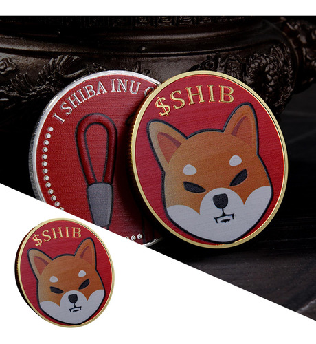 Monedas Dogecoin De 40 Mm, Monedas Doge Chapadas Rojo Dorado