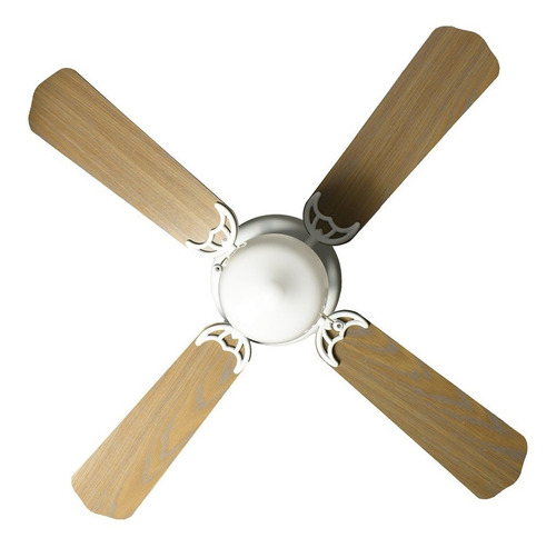 Imagen 8 de 10 de Ventilador de techo Littleton 112044 blanco con 4 aspas color blanco y roble blanqueado de mdf, 42" de diámetro 120 V