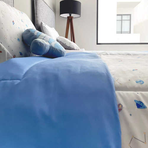 Edredon Individual Inhome Kids Astronauta 3 Piezas