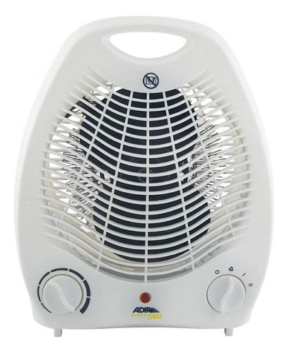 Ventilador Calefactor De Escritorio Adir 4802 Portátil Color Blanco