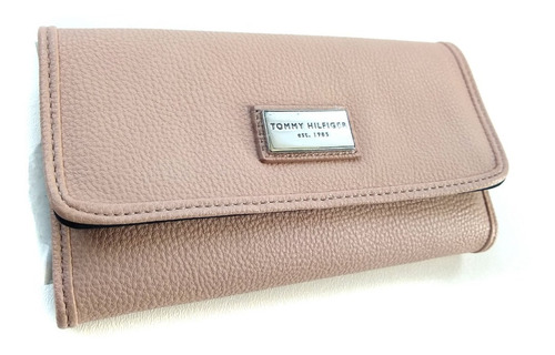 Billetera De Mujer Tommy Hilfiger Beige Trifold