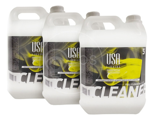 Kit 3 Liquido Limpeza Maquina De Fumaça/haze Usa Cleaner 5l Fragrância Inodoro