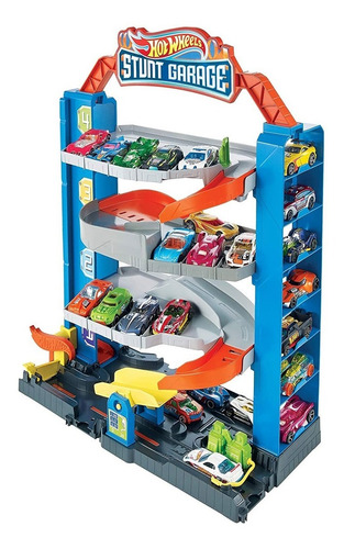 Imagem 2 de 9 de Hot Wheels City Pista Garagem De Manobras 4 Pisos Mattel