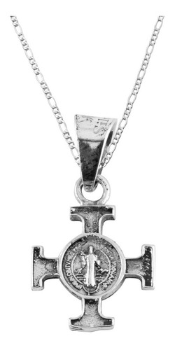 Dije De Plata Cruz De San Benito Vaticana