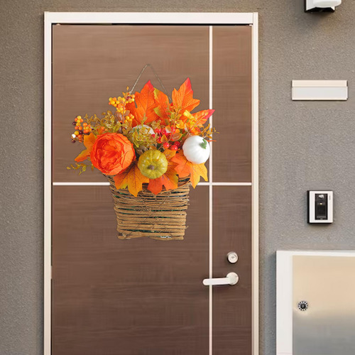 Cesta De Flores Para Colgar En La Puerta, Cesta De Flores De