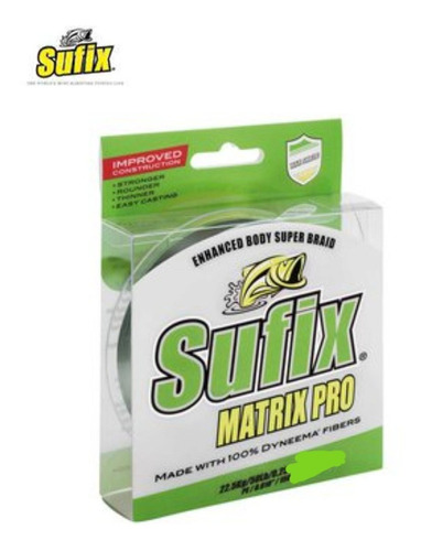 Línea Multifilamento Sufix Matrix Pro 0.50mm/67.5kg,100m,gre