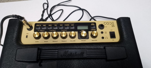 Amplificador P/ Guitarra 25w, Marshall Code25 Color Negro Negro (Usado)