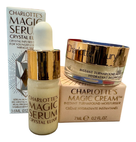 Charlotte Tilbury Mini Magic Cream 7.5ml, Magic Serum 3.6ml Todo Tipo De Piel Día/noche