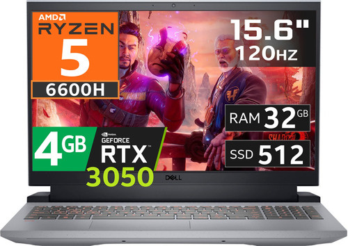 Dell Gaming G15 Ryzen 5 6600h 32gb 512ssd Rtx3050 15.6 120hz