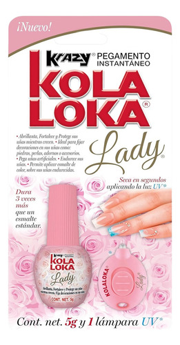 Kola Loka Lady En Brocha Para Uñas 5g Con Lámpara Uv