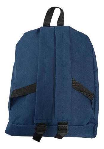 Mochila Escolar Rock Metallica Color Azul Marino Diseño De La Tela Liso