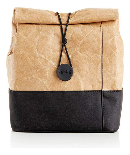 Lekue Kraft Go - Bolsa De Almuerzo Reutilizable, 7.9 X 11.8