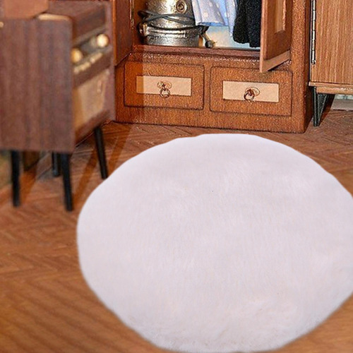 2 Juguetes De Alfombra De Felpa En Miniatura A Beige Redondo