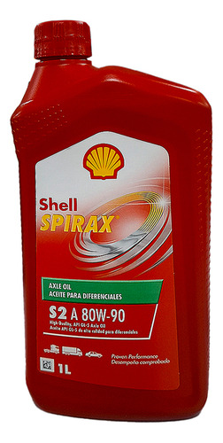 Aceite Transmision Manual Shell Spirax S2 A 80w90, 1l