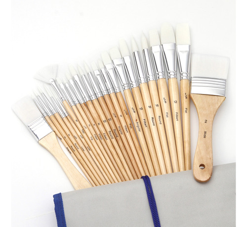 Set De 24 Pinceles Profesionales Para Artistas De Pintura Ac