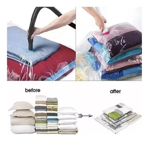 Bolsa Al Vacío Guarda Ropa Aspirable Hermetica X3 60x80 Zztt