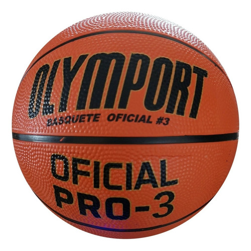 Bola Basquete Borracha - Oficial Pro 3 - Olymport